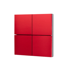 INTELLIGENT ARLIGHT Кнопочная панель KNX-304-23-IN Rose Red (BUS, Frameless) (IARL, IP20 Металл, 2 года)