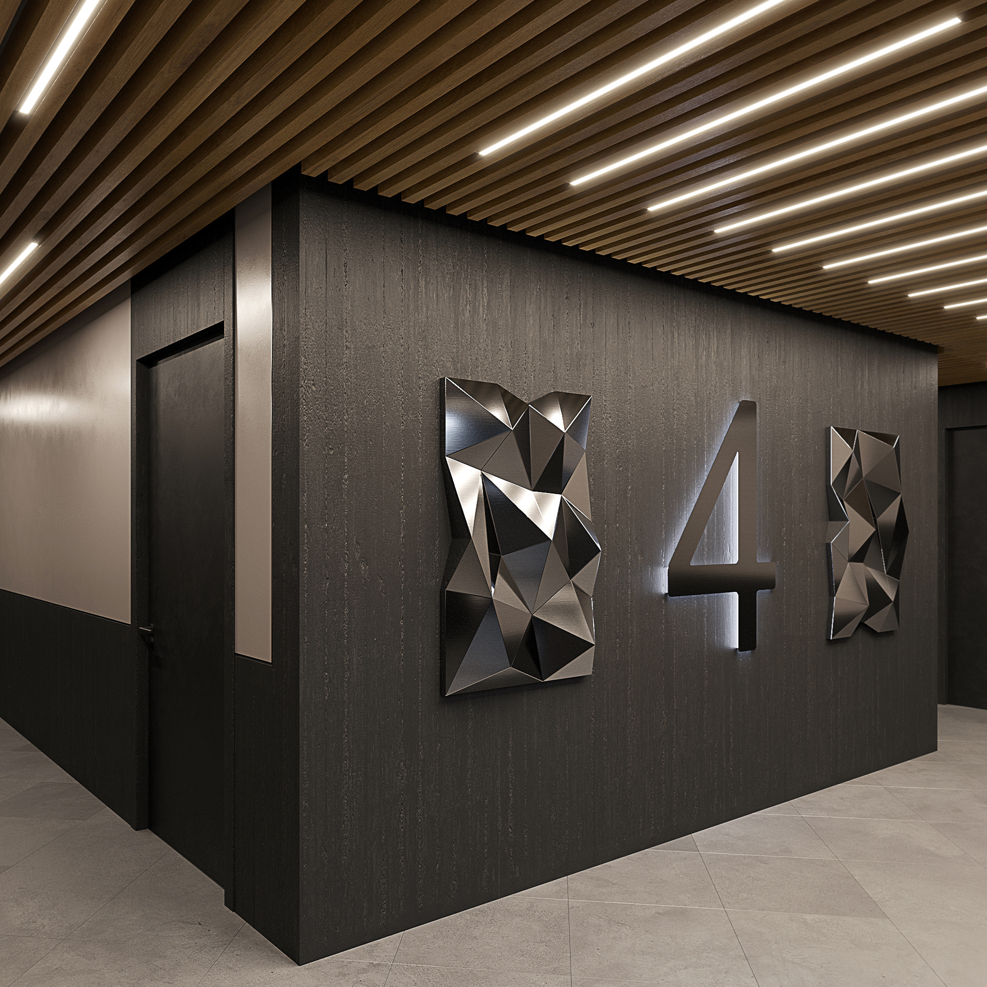 Лифтовой холл в гостиничном корпусе