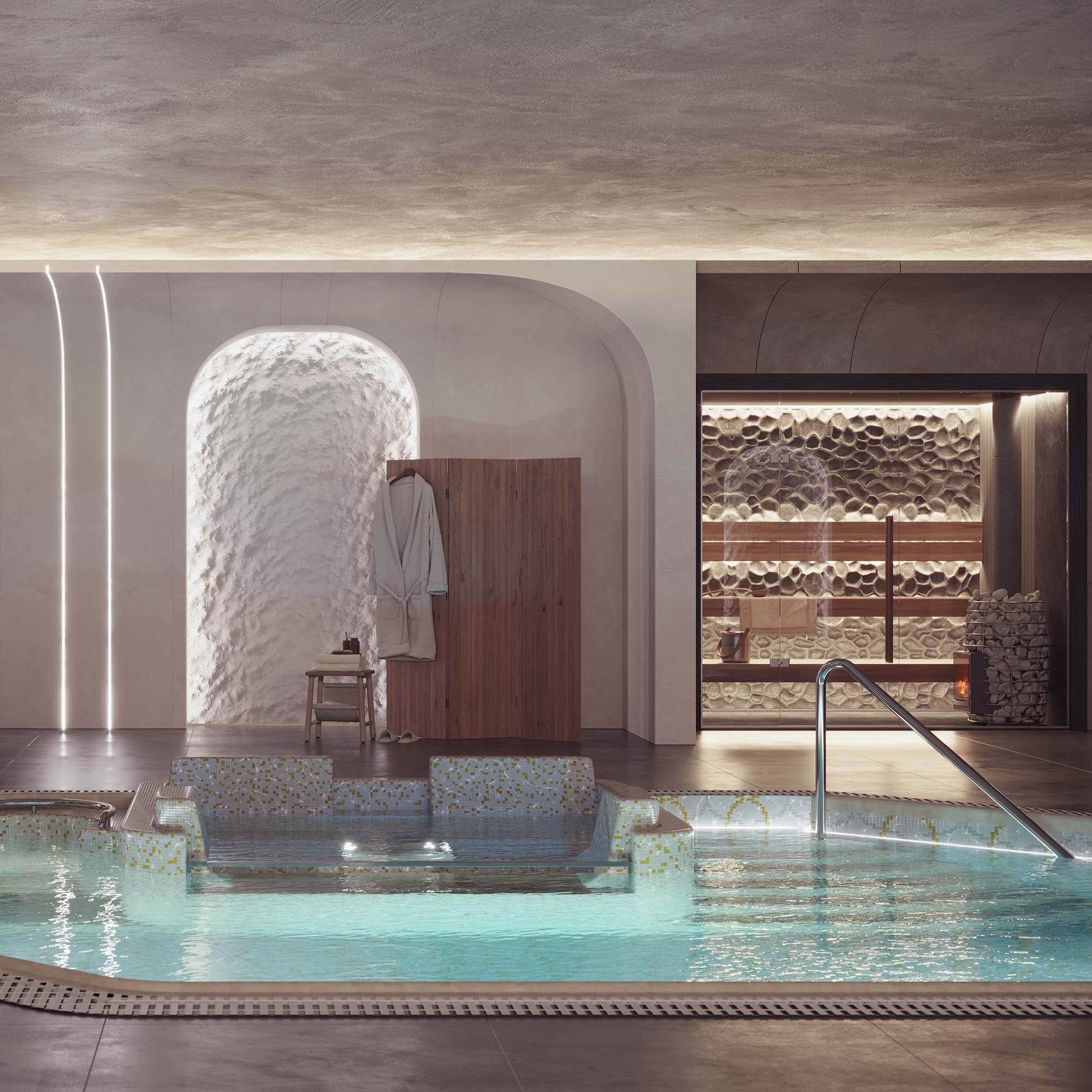 Сауна с бассейном